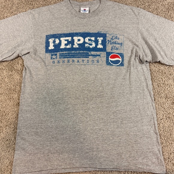 Pepsi Other - Pepsi Graphic T-Shirt Men L/XL Gray Good Vintage 90s Pepsi Generation Made USA